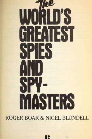 Cover of Worlds Grt Spies