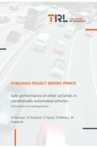 Cover of Safe performance of other activities in conditionally automated vehicles