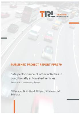 Cover of Safe performance of other activities in conditionally automated vehicles
