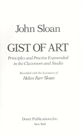 Cover of Gist of Art