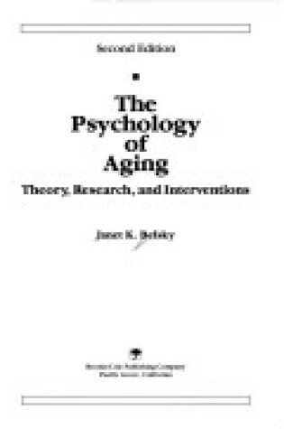 Cover of Psychology of Aging