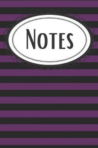 Cover of Witchy Purple and Black Striped Notebook