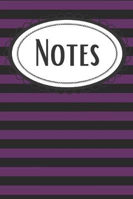 Book cover for Witchy Purple and Black Striped Notebook