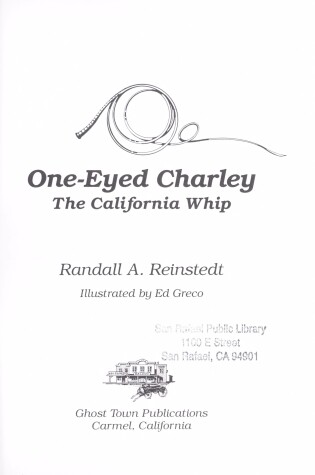 Book cover for One-Eyed Charley, the California Whip