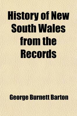 Book cover for History of New South Wales from the Records (Volume 1)