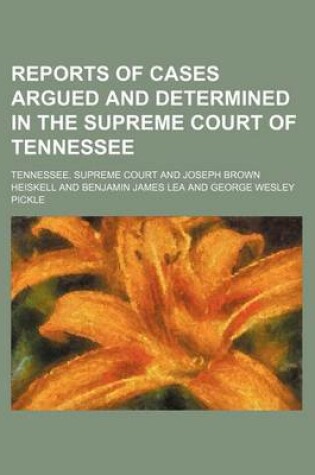 Cover of Reports of Cases Argued and Determined in the Supreme Court of Tennessee (Volume 89)