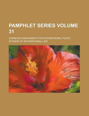 Book cover for Pamphlet Series Volume 31