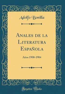 Book cover for Anales de la Literatura Espanola