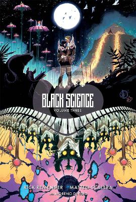 Book cover for Black Science Volume 3: A Brief Moment of Clarity 10th Anniversary Deluxe Hardcover