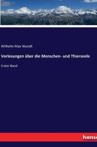 Cover of Vorlesungen über die Menschen- und Thierseele