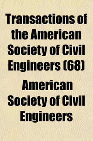 Cover of Transactions of the American Society of Civil Engineers (68)