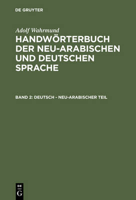 Book cover for Deutsch - Neu-Arabischer Teil