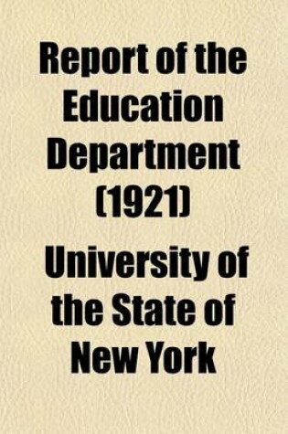 Cover of Report of the Education Department (Volume 15,