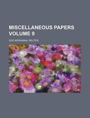 Book cover for Miscellaneous Papers Volume 9