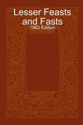 Book cover for Lesser Feasts and Fasts: 1963 Edition