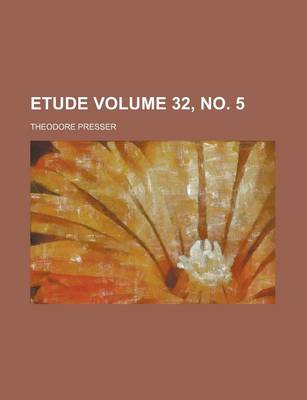 Book cover for Etude Volume 32, No. 5