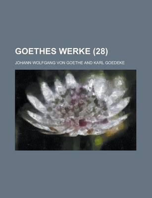 Book cover for Goethes Werke (28)