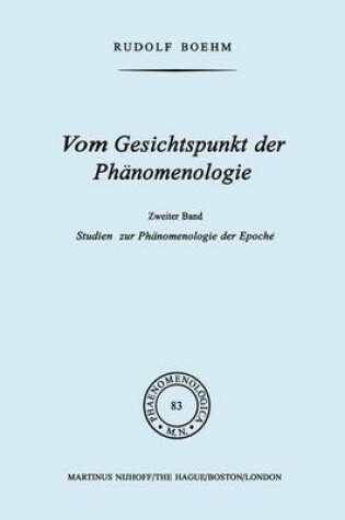 Cover of Vom Gesichtspunkt Der Phanomenologie