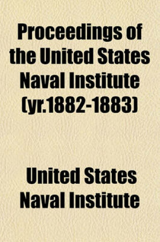 Cover of Proceedings of the United States Naval Institute (Yr.1882-1883)