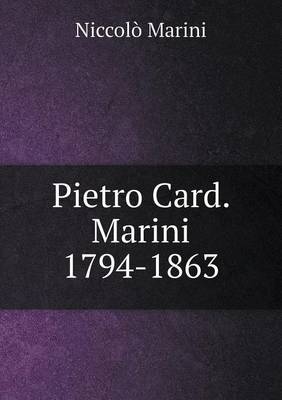 Book cover for Pietro Card. Marini 1794-1863