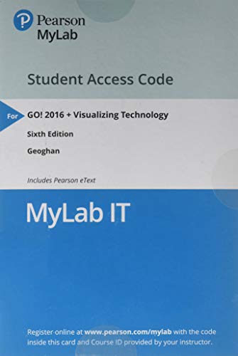 Book cover for Mylab It with Pearson Etext -- Access Card -- For Go! 2016 with Vizualizing Technology