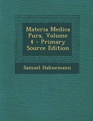 Book cover for Materia Medica Pura, Volume 4