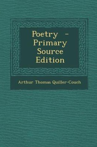 Cover of Poetry - Primary Source Edition