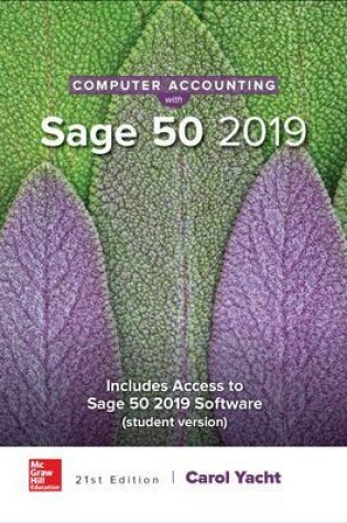 Cover of Computer Accounting with Sage 50 2019