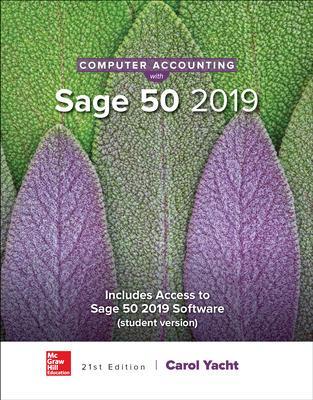Book cover for Computer Accounting with Sage 50 2019
