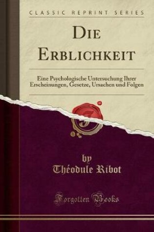 Cover of Die Erblichkeit