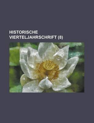 Book cover for Historische Vierteljahrschrift (8 )