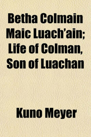 Cover of Betha Colmain Maic Luach'ain; Life of Colman, Son of Luachan