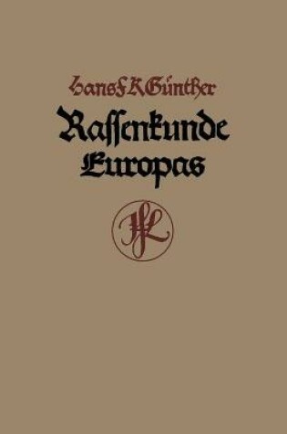 Cover of Rassenkunde Europas