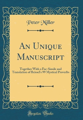 Book cover for An Unique Manuscript