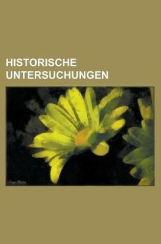 Cover of Historische Untersuchungen