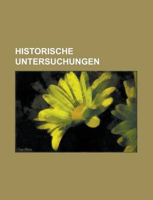 Book cover for Historische Untersuchungen