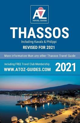 Book cover for A to Z Guide to Thassos 2021, including Kavala and Philippi