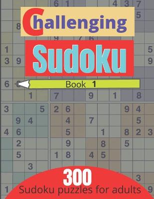 Book cover for Challenging sudoku book 1