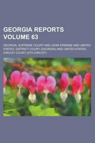 Cover of Georgia Reports Volume 63