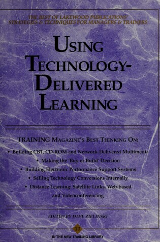 Cover of Using Technology-Delivered Learning (Book 10) (Paper Only)