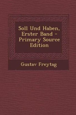 Cover of Soll Und Haben, Erster Band