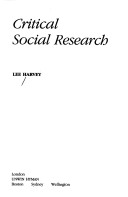 Cover of Critical Social Research