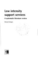 Book cover for Low Intensity Support Services