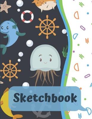 Book cover for Sketchbook for Kids - Large Blank Sketch Notepad for Practice Drawing, Paint, Write, Doodle, Notes - Cute Cover for Kids 8.5 x 11 - 100 pages Book 7