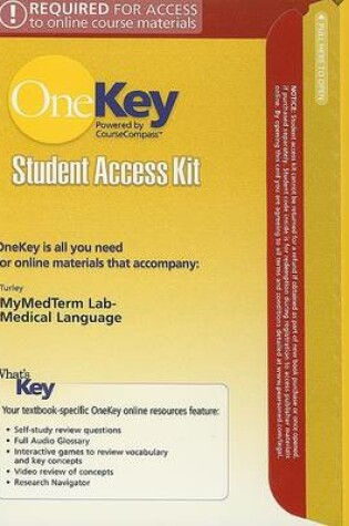 Cover of OneKey CourseCompass with MyMedTerm Lab-Medical Language-Student Access Kit