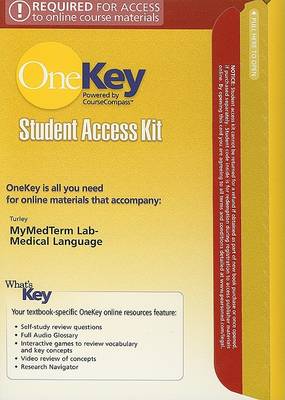 Book cover for OneKey CourseCompass with MyMedTerm Lab-Medical Language-Student Access Kit