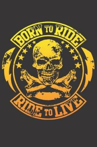 Cover of Notebook for Biker dirt bike motocross drag race born to ride fire