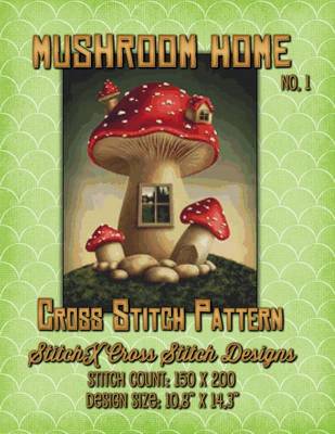 Book cover for Mushroom Home 1 Cross Stitch Pattern