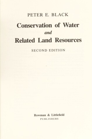 Cover of Conservation of Water 2ed CB