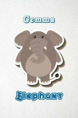 Cover of Gemma Elephant A5 Lined Notebook 110 Pages